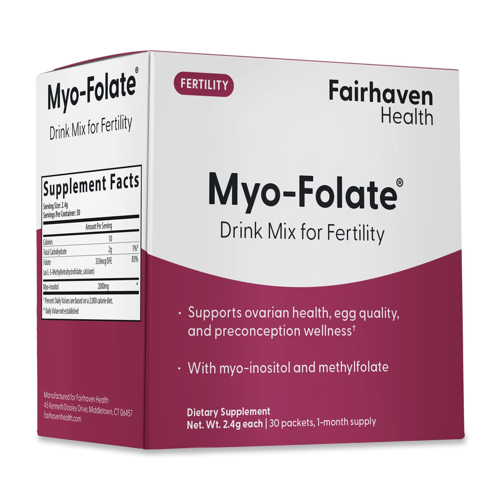 Fairhaven Health Folate and Myo-Inositol stick-pack closeup for daily support