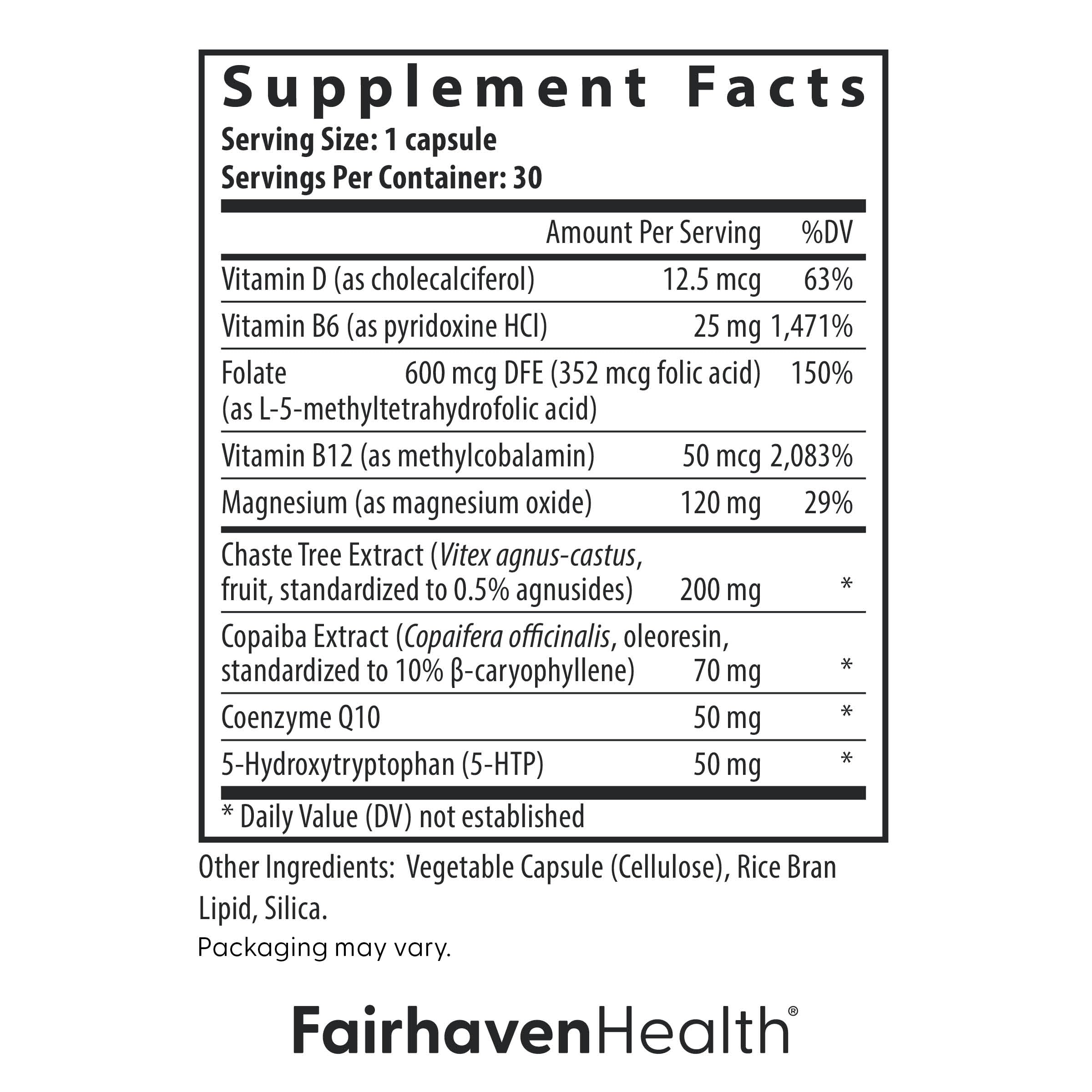 PMS Relief capsules close-up highlighting vegan formula