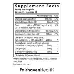 PMS Relief capsules close-up highlighting vegan formula