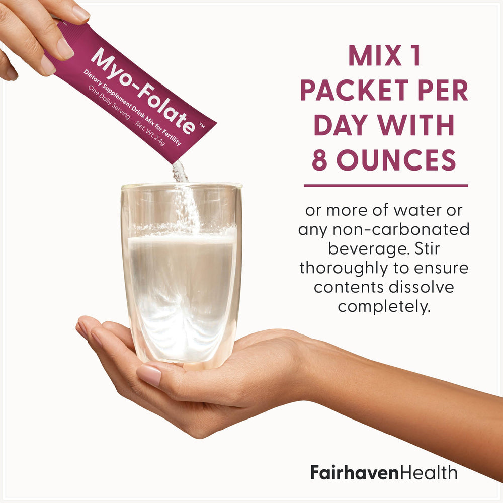 Fairhaven Health mixing the powder in water for a quick daily ritual