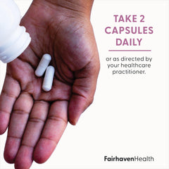 Label highlights citrus aroma and key nutrients on Fairhaven Health bottle