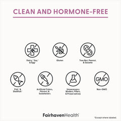 Vegan and gluten-free icons on Fairhaven Health prenatal packaging