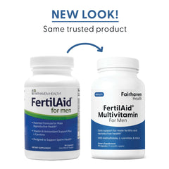 Fairhaven Health trio bundle box showing a complete male fertility supplement set