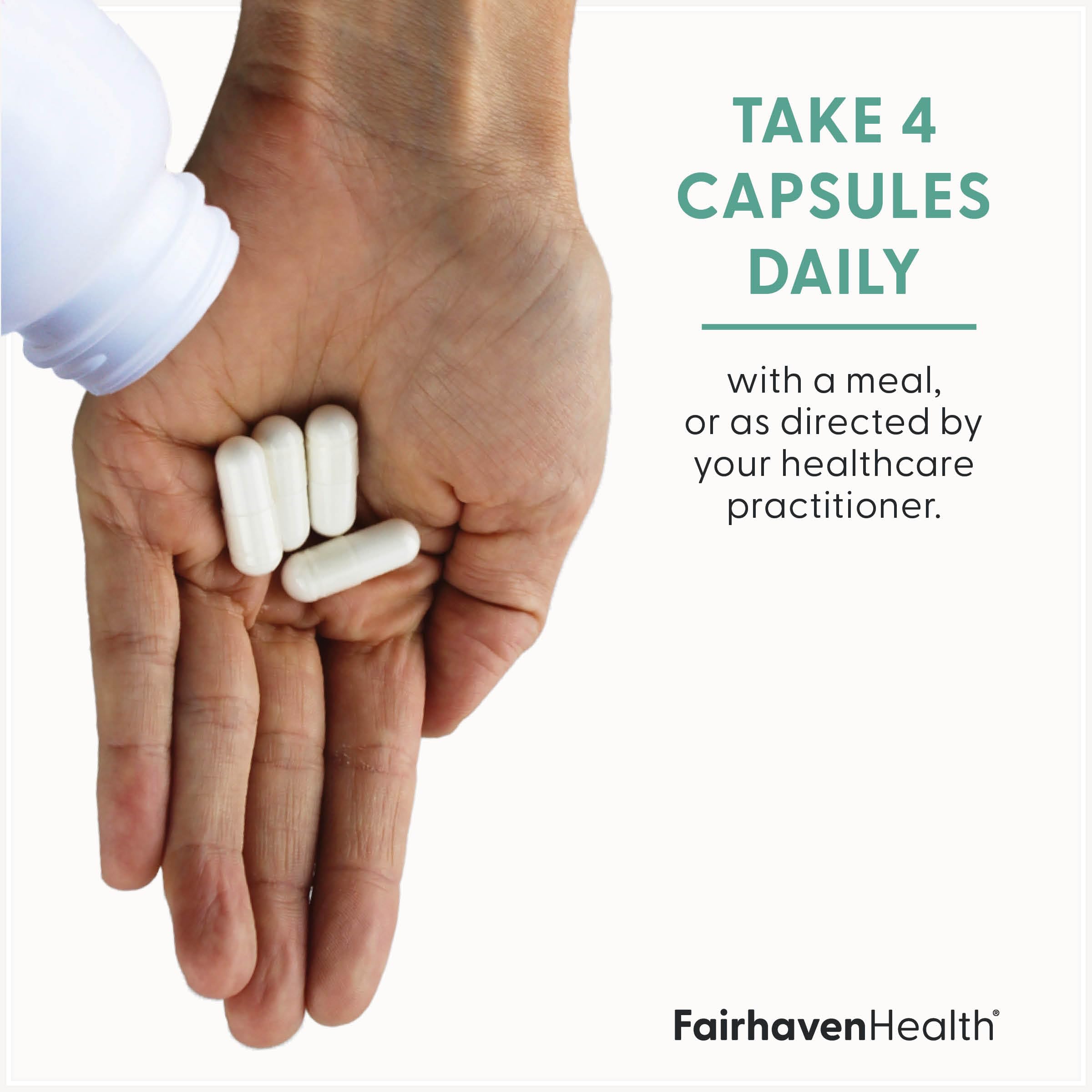 Fairhaven Health vegan formula packaging emphasizes clean ingredients and allergen-free profile.