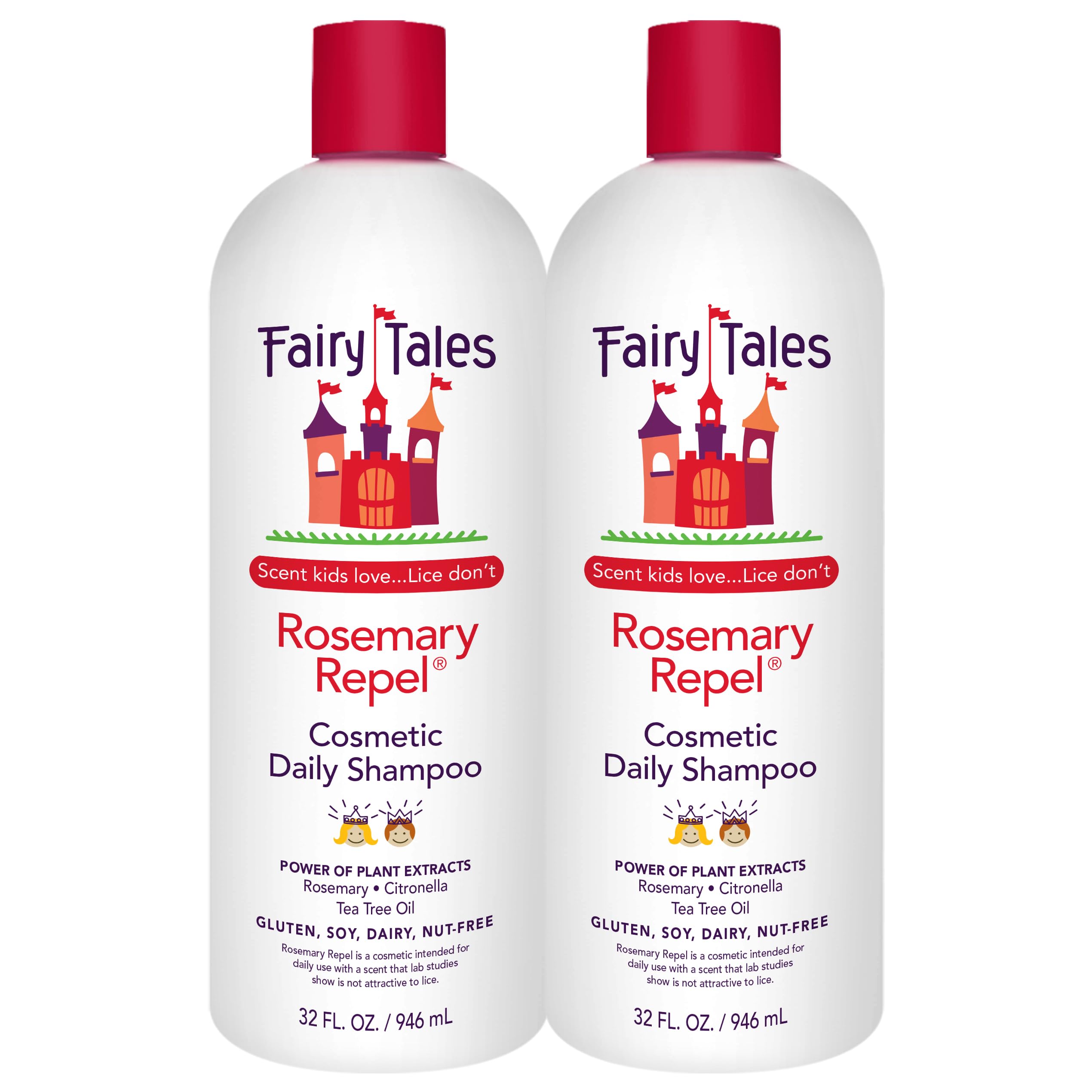 Fairy Tales Rosemary Repel Kids Shampoo bottle ready for daily use with a pleasant herbal scent.