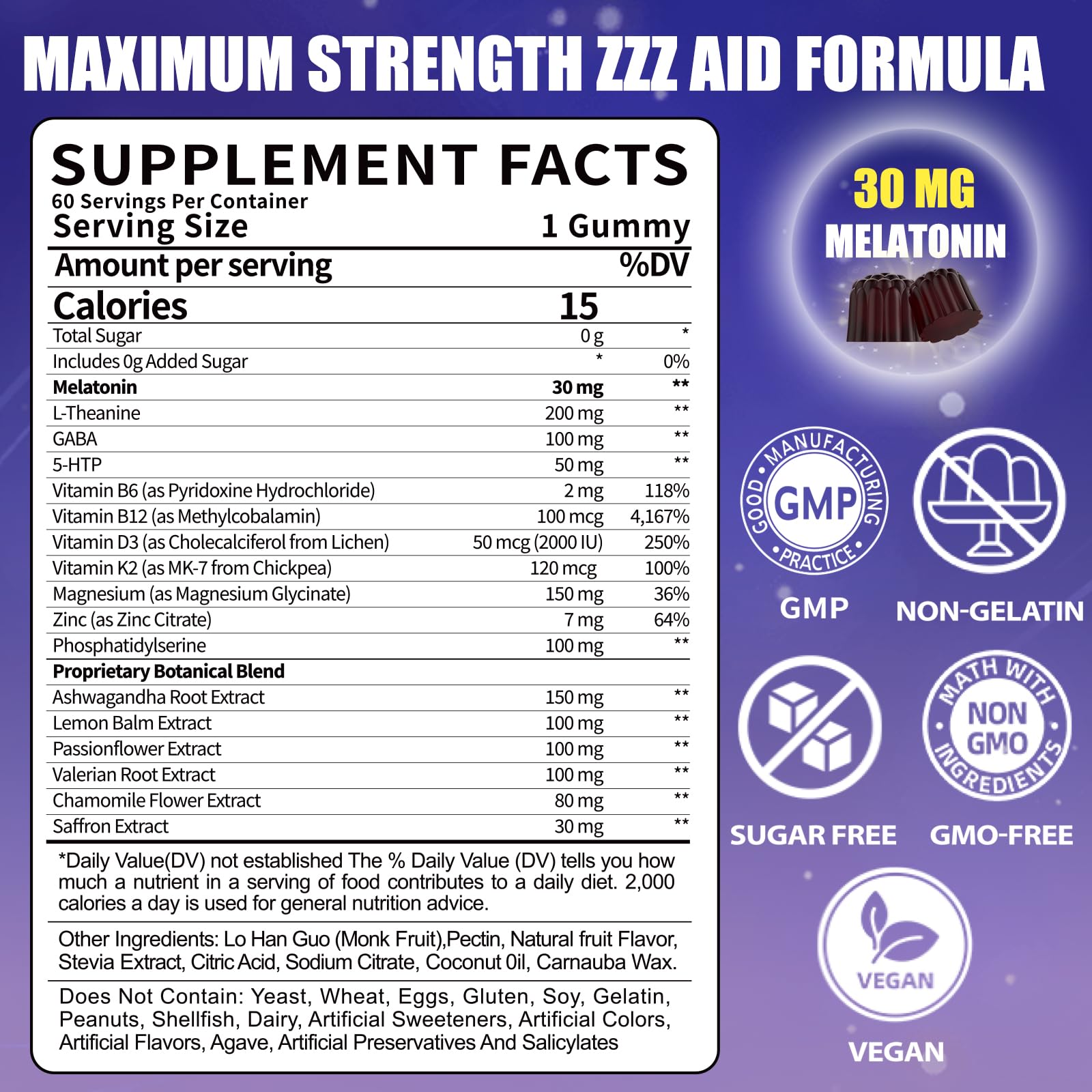 Close-up of Fajeckma melatonin gummies showing texture and berry flavor may aid relaxation.