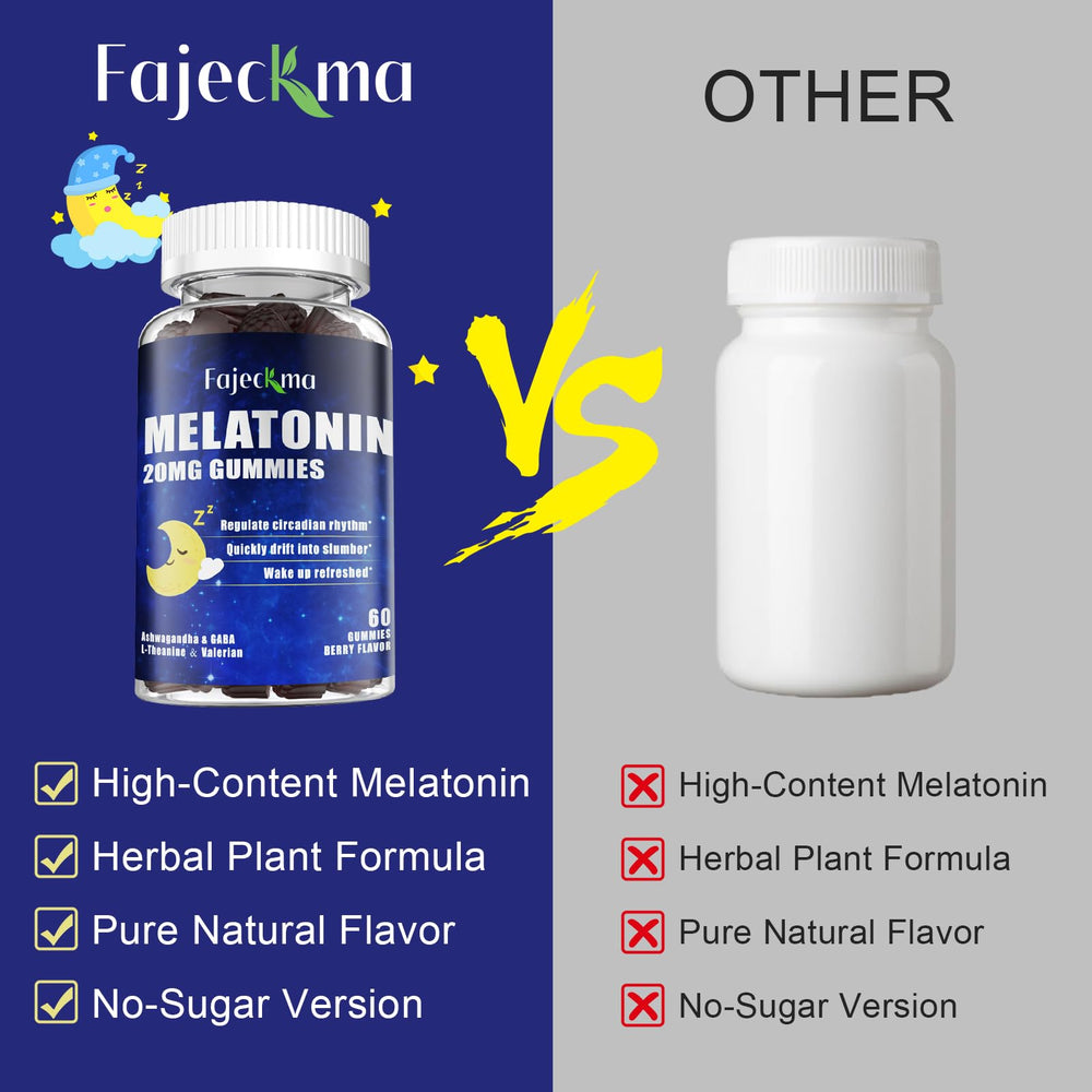 Fajeckma melatonin gummies GMP facility badge signals purity and quality.