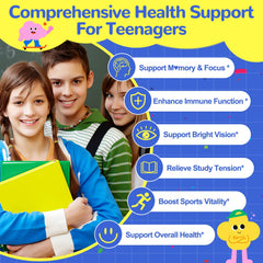 Fajeckma Omega-3 Teens D3 elderberry image hinting immune support