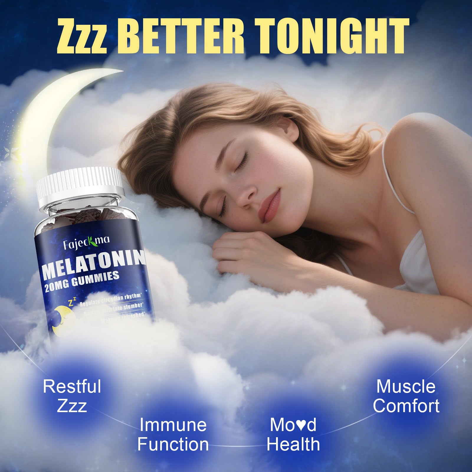 Fajeckma vegan sugar-free melatonin gummies offer a gentle, easy-to-digest nightly option.