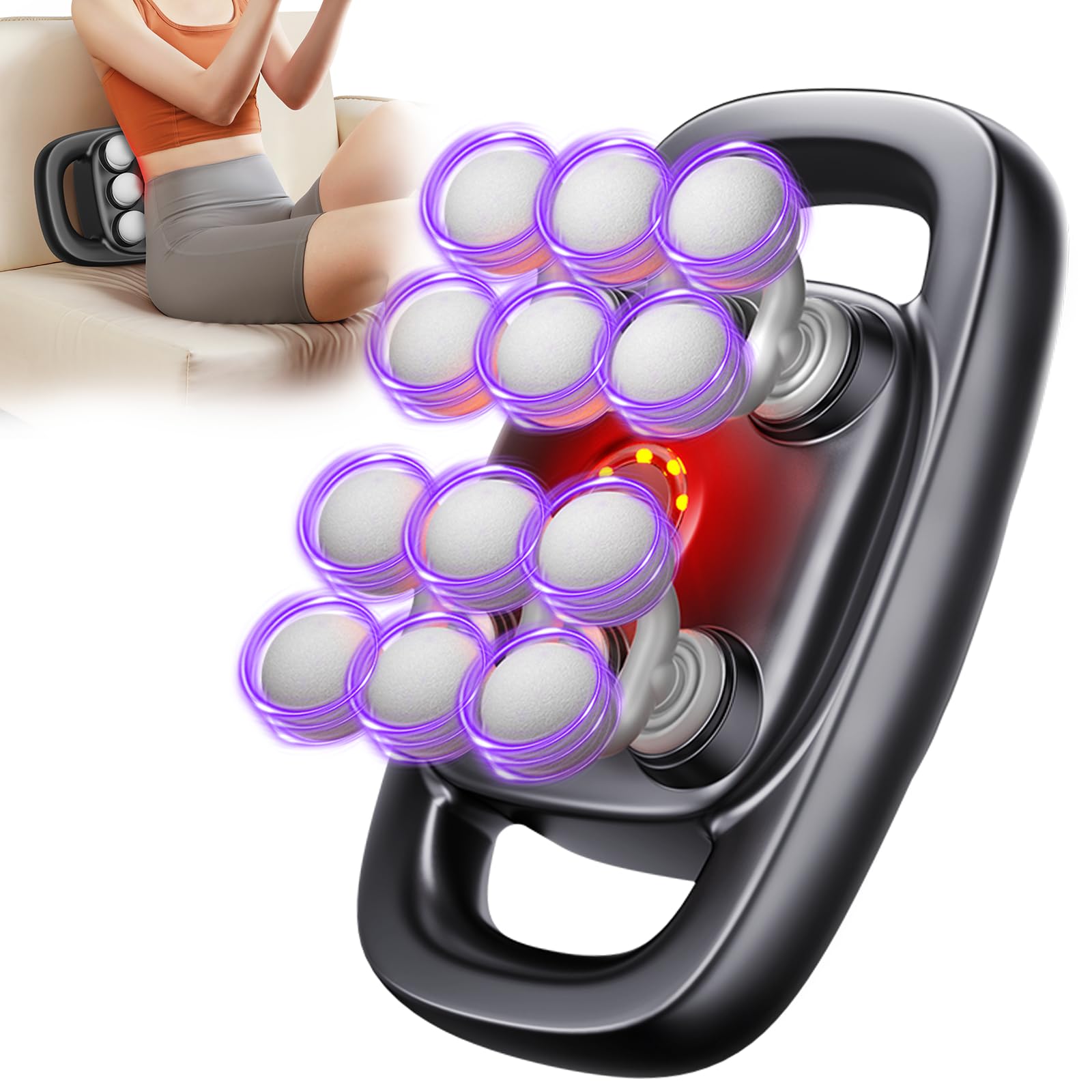 Fakosre 12-head massage gun front view for full body relaxation