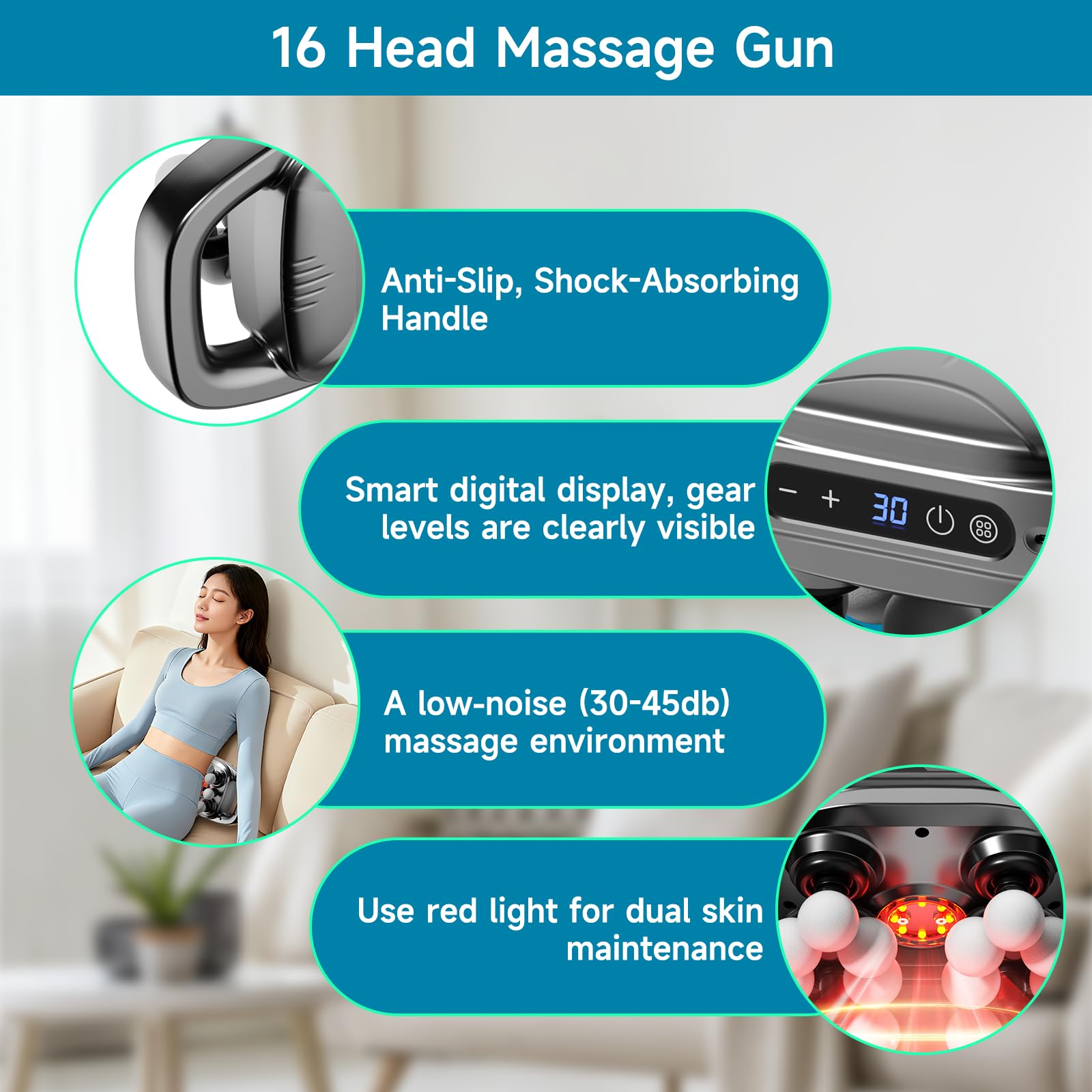 Fakosre massager runs quietly for late-night relaxation.