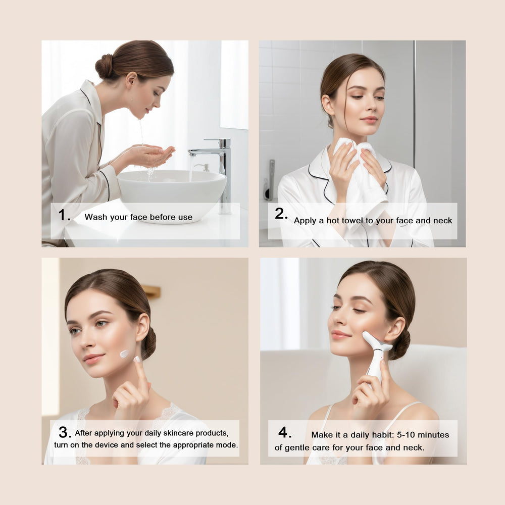 Famawo compact design for easy daily use on face and neck.