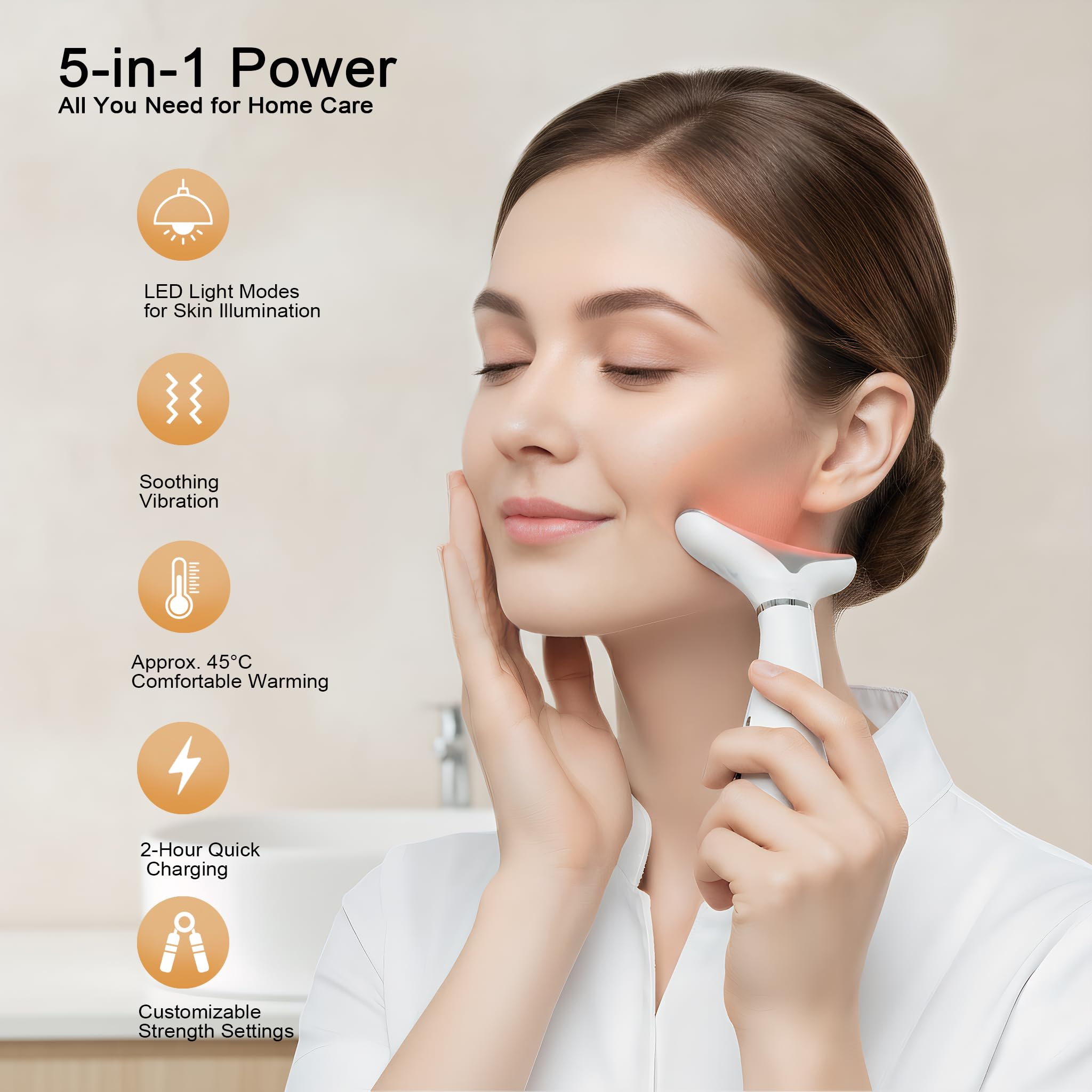 Famawo face-neck massager delivers gentle vibration for relaxing moments.
