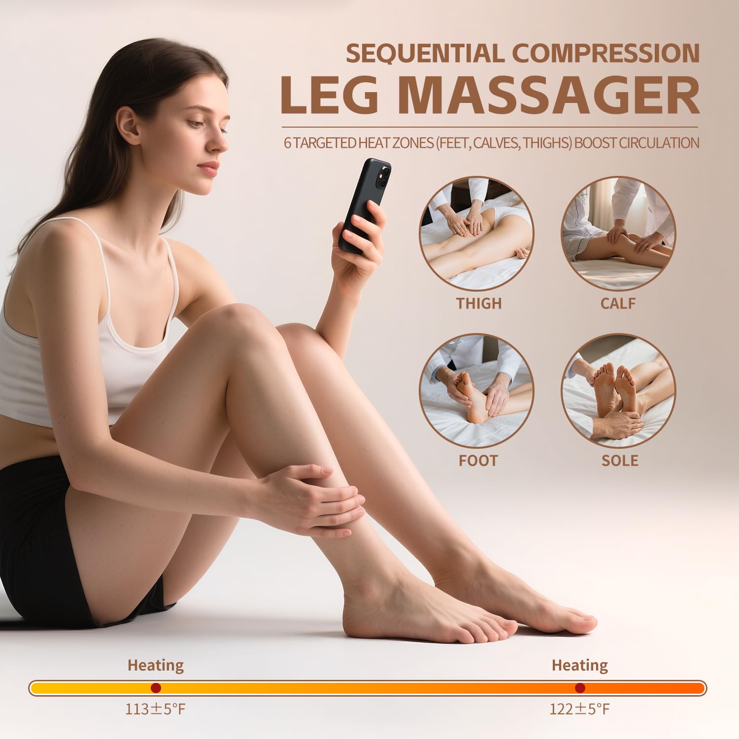 Family Health detachable heated sleeves offer focused leg treatment everywhere.