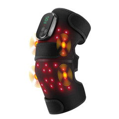 FAMILY HEALTH knee massager on knee delivering soothing red light therapy.