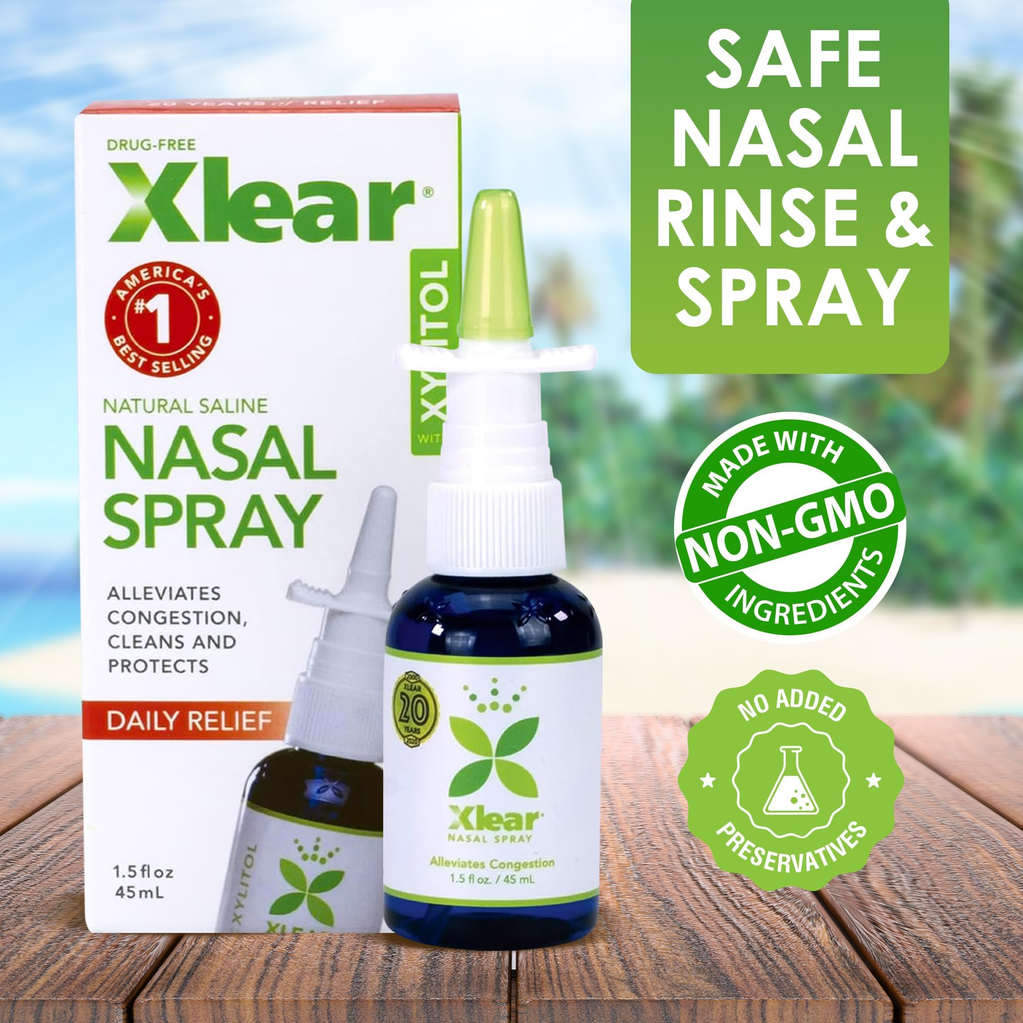 Family using Xlear spray at home for potential allergy relief.