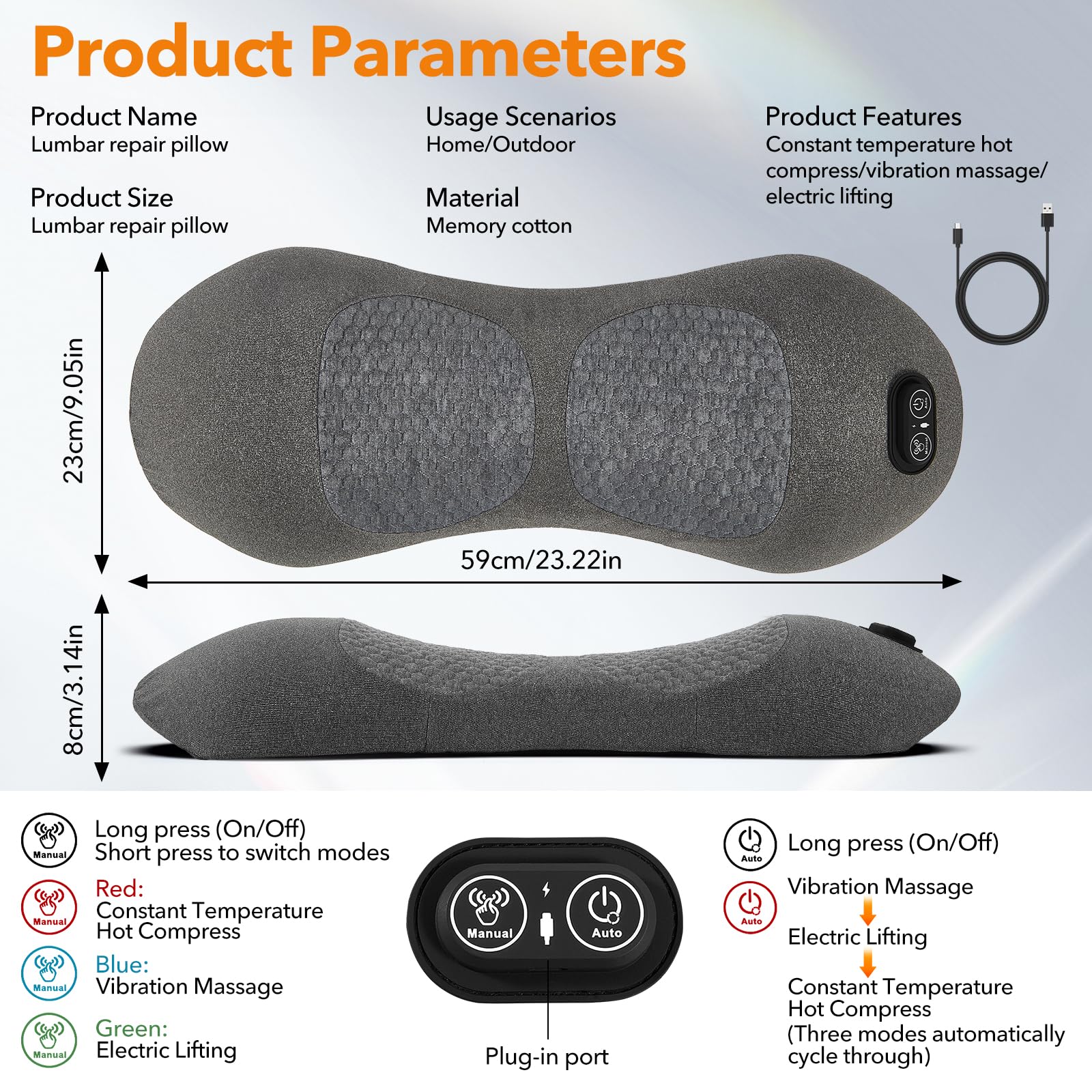 FAMKCY slow-bounce memory foam neck pillow for pressure relief