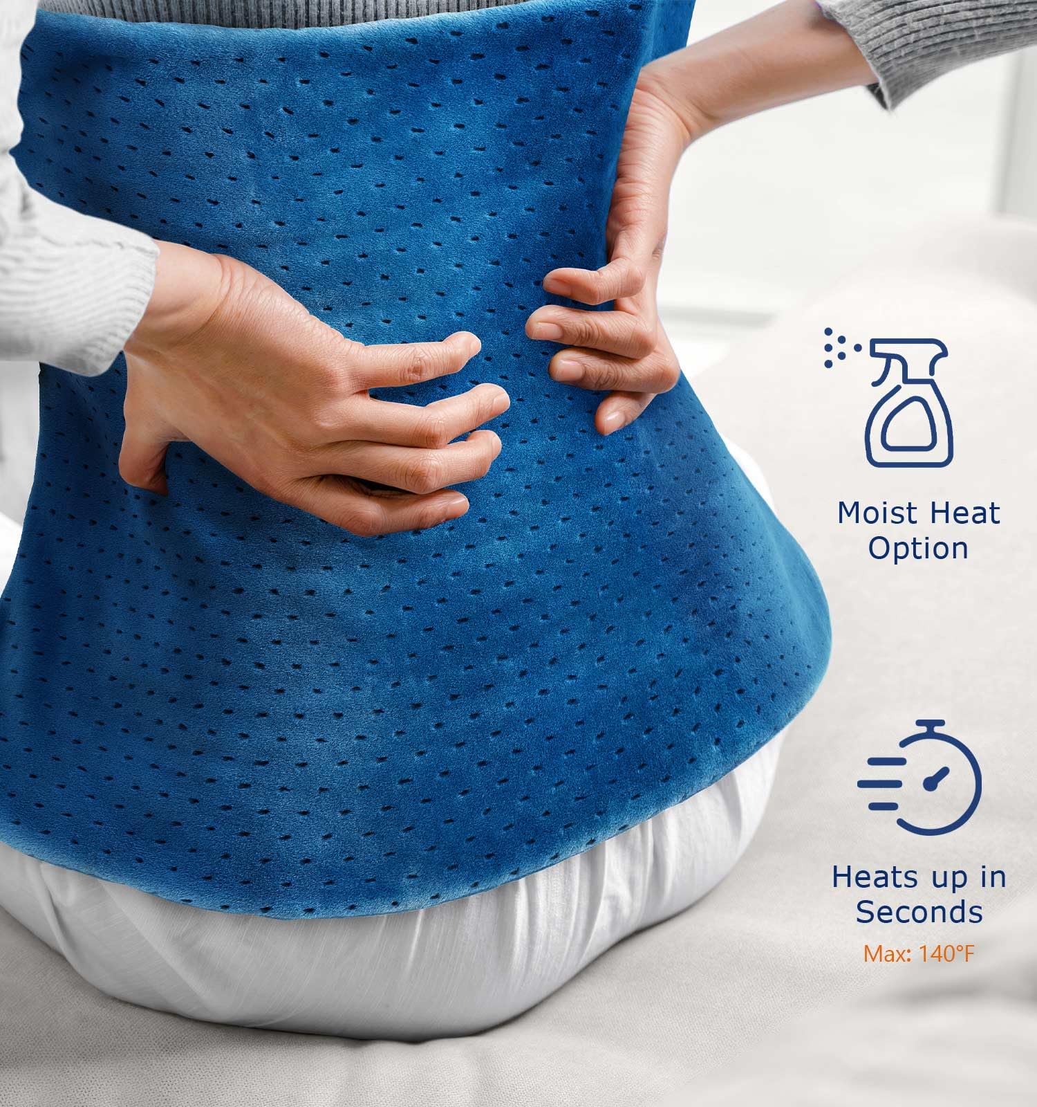Fanatato heating pad auto-off feature provides safe, worry-free use