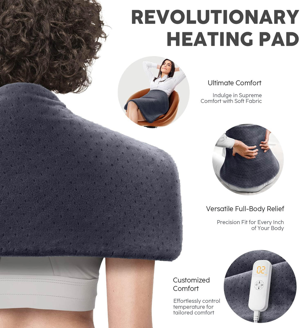 Fanatato heating pad auto-off feature for safe use.