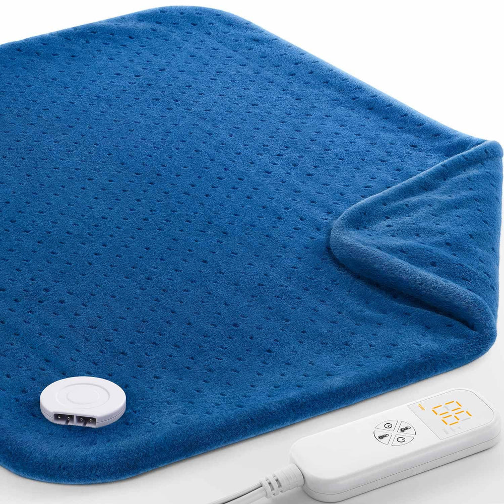Fanatato heating pad full-coverage 24x20 wraps back and shoulders for broad relief.