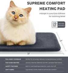 Fanatato heating pad gray color blends with decor