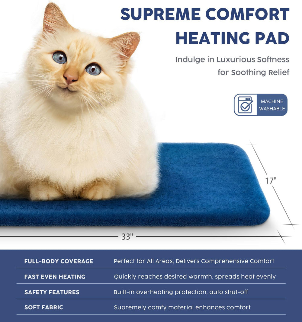 Fanatato heating pad machine washable fabric for easy cleaning