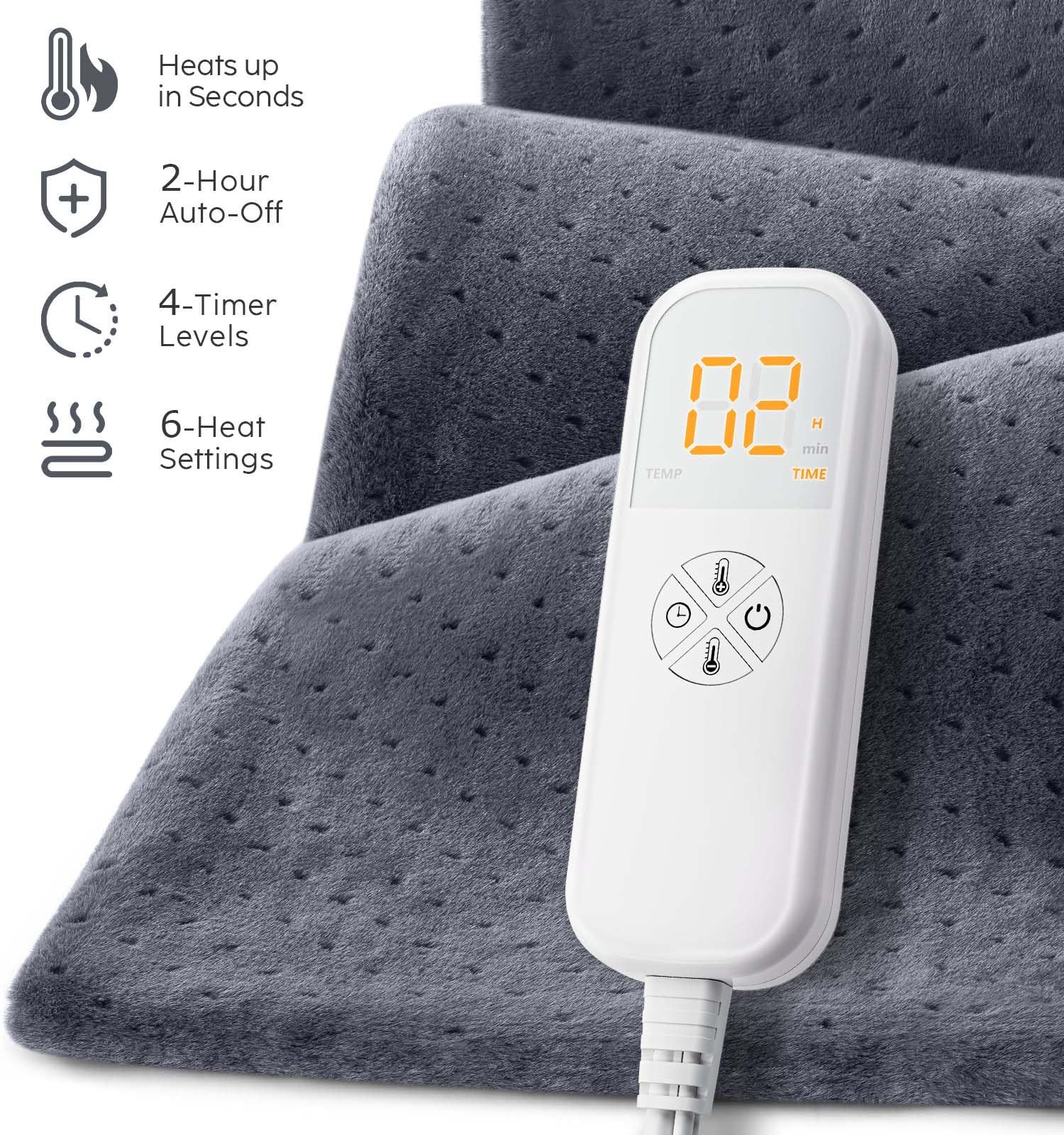 Fanatato pad demonstrating moist heat option for deeper warmth