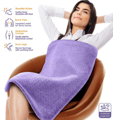 Fanatato heating pad offers six heat levels for personalized warmth.