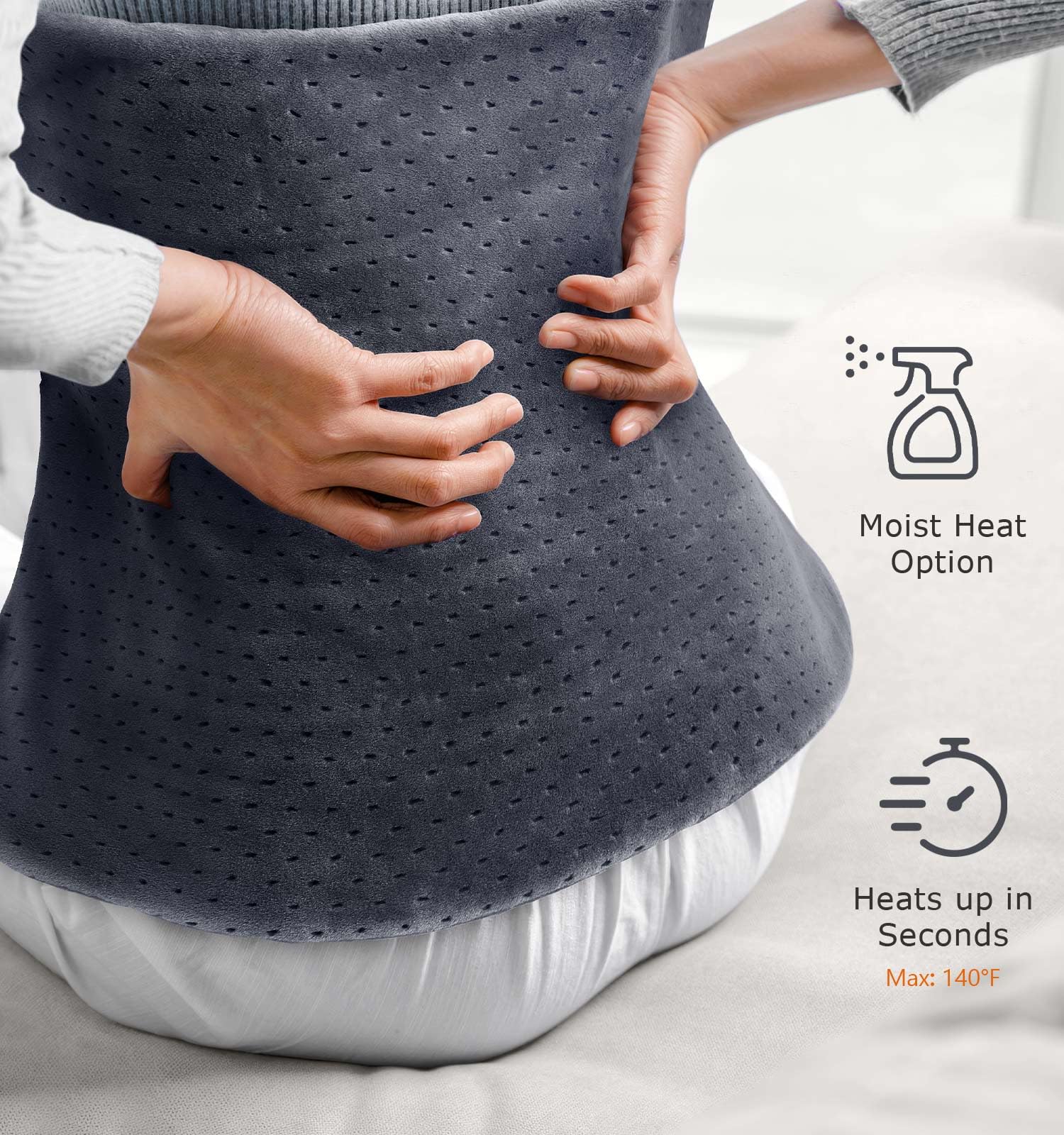 Fanatato pad with washable cover for easy cleanup