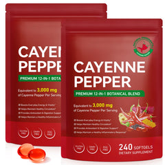 FANSHI Cayenne Pepper Softgel bottle front showing compact capsules for daily energy support