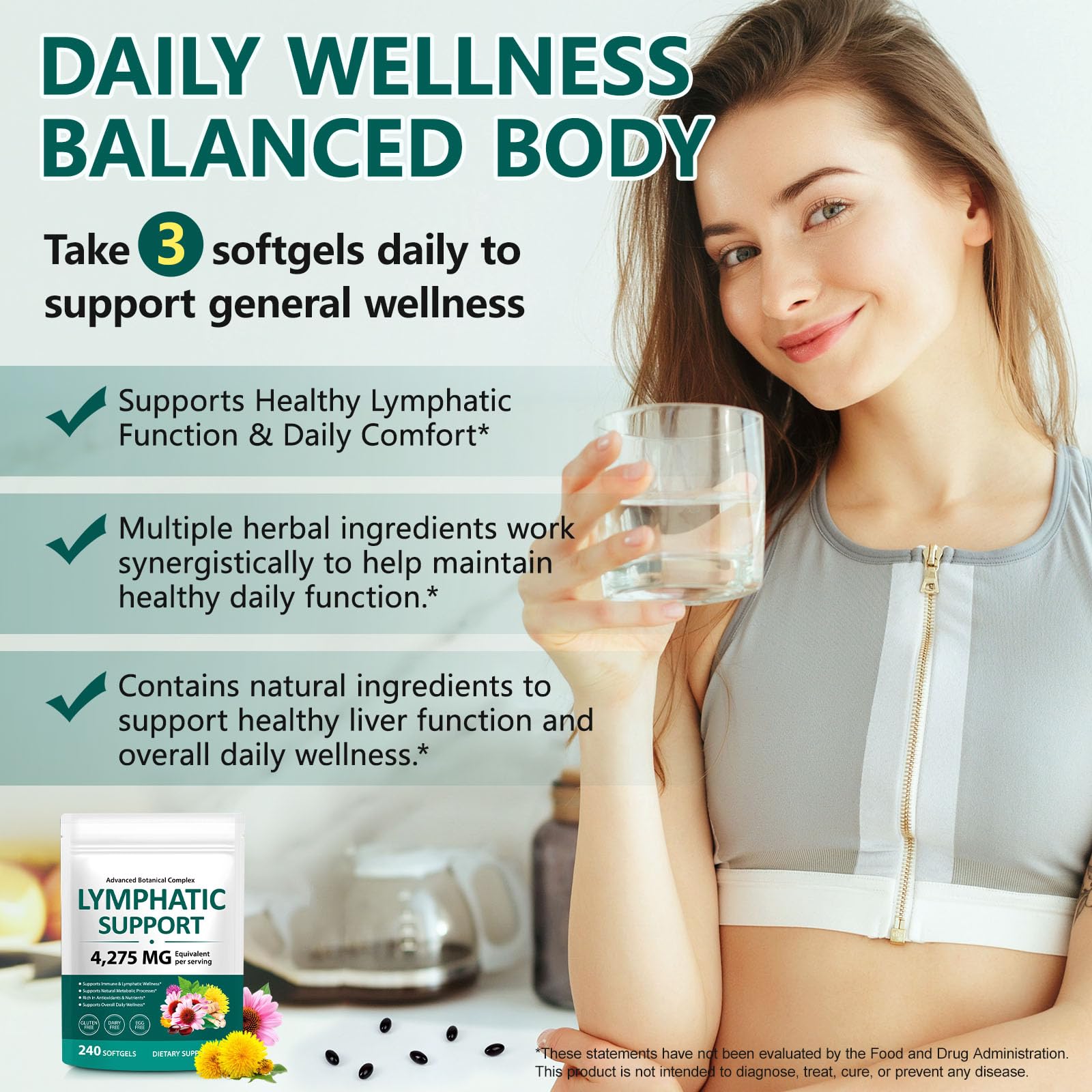 Fanshi plant-based softgels being swallowed easily for daily use