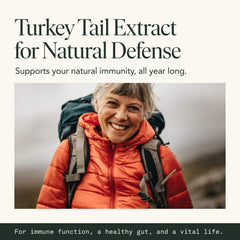 Fantastic Fungi Turkey Tail label shows USDA Organic certification for quality.