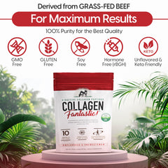 Fantastic Nutrition collagen peptides mixed into a smoothie demonstrates versatile use with a clean flavorless profile.