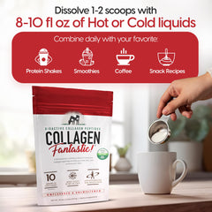 Baking with unflavored collagen powder from Fantastic Nutrition adds protein without changing flavor.