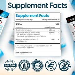 Fantastic Nutrition Creatine + HMB bottle viewed from the side with seal.