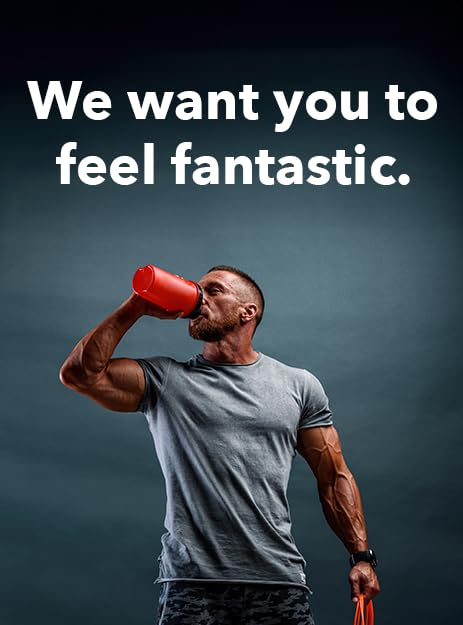Fantastic Nutrition whey protein packaging front with non-GMO, sugar-free label