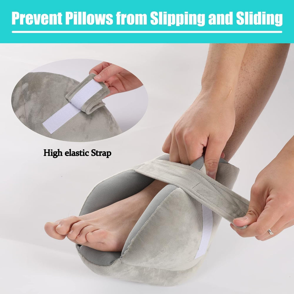 Fanwer heel protectors easy-on-off design for bedridden use