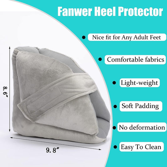 Fanwer heel protectors with soft padding for comfortable wear on the foot