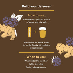 Farmana Immune Drink shows turkey tail mushroom for antioxidant support.