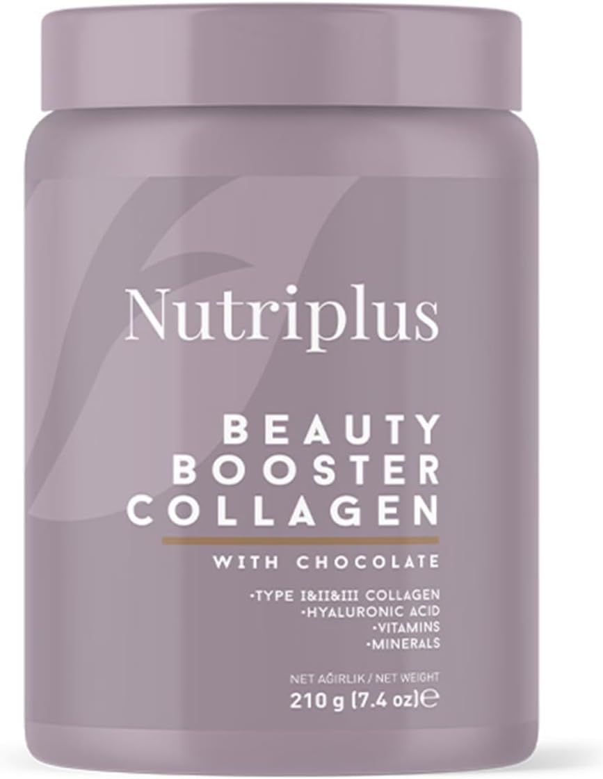FARMASi Nutriplus Beauty Booster bottle pour for daily collagen routine to support skin and hair.