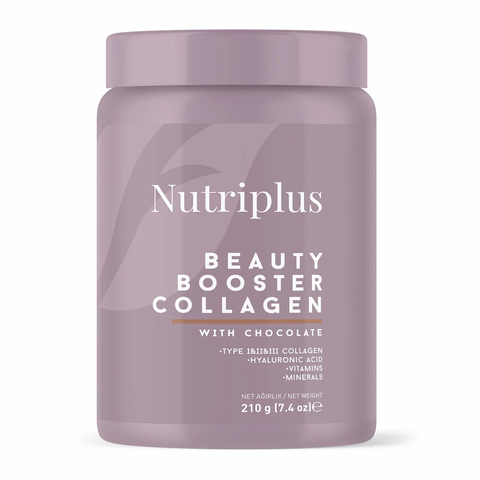 Farmasi Nutriplus Beauty Booster collagen chocolate jar supports skin and hair health