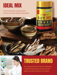 Fresh red ginseng roots used in FARMER QUEEN HongSamJeong blend.