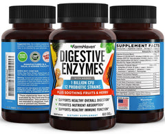 FarmHaven Digestive Enzymes capsules pack – easy daily support for gas and bloating