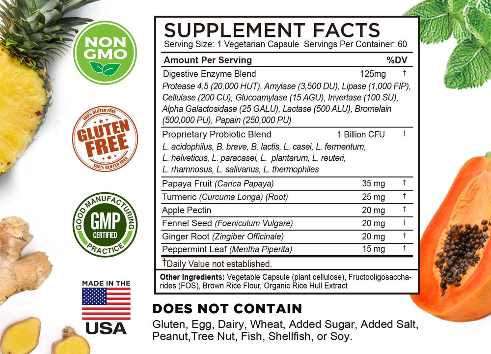 FarmHaven Digestive Enzymes made-in-usa badge – produced in NSF-certified facility with purity