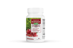Faroson Glutamax bottle front view highlighting 1000 mg glutathione for brightness support