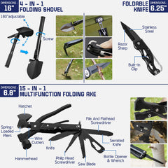 FARTSY Survival Kit 15in1 hatchet ready for durable cutting tasks.