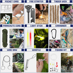 FARTSY Survival Kit compass and flashlight for night navigation.