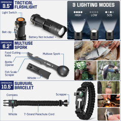 FARTSY Survival Kit folding shovel and pick for digging and fire prep.