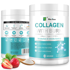 FARWIX Multi Collagen Burn Powder bottle highlighting skin and joints support.