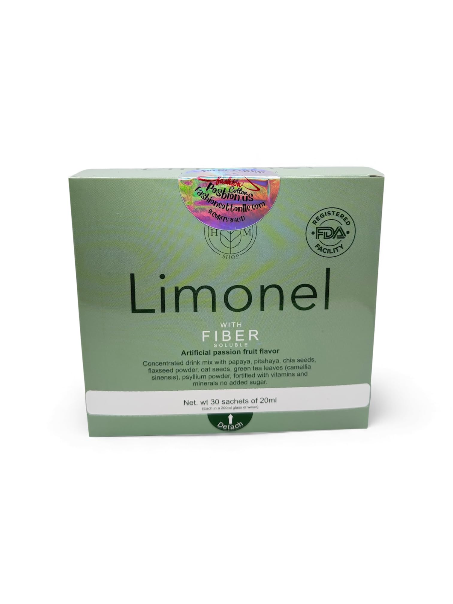 FASHIONCOTTONLLC Limonel Liquid Fiber bottle on kitchen counter for daily use